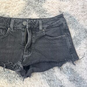 Garage Low Rise Black Denim Shorts